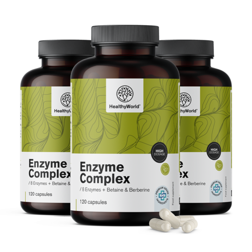 3x Enzyme complexe, ensemble 360 gélules 