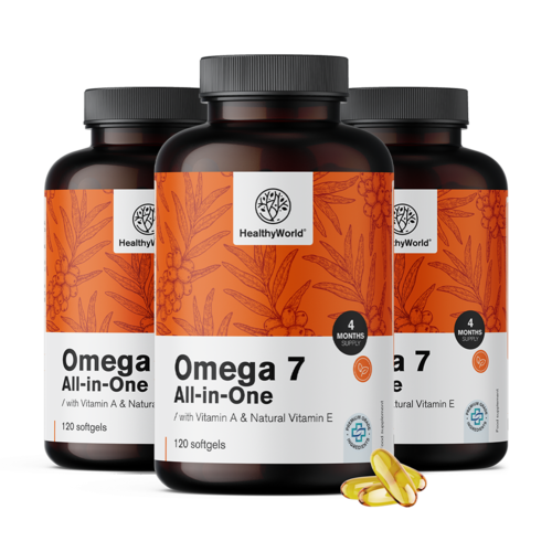 3x Oméga-7 All-in-One, ensemble 360 gélules molles