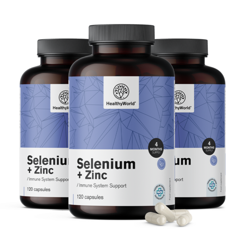 3x Sélénium + zinc, ensemble 360 gélules