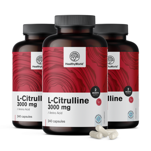 3x L-citrulline 3000 mg, ensemble 720 gélules