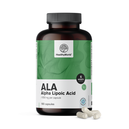 ALA – acide alpha lipoïque 650 mg, 180 gélules