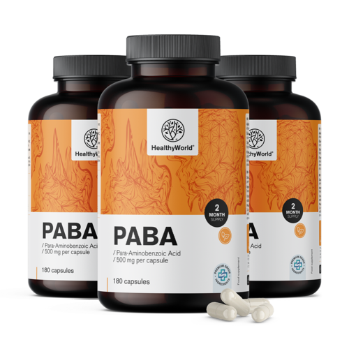 3x PABA 500 mg, ensemble 540 gélules