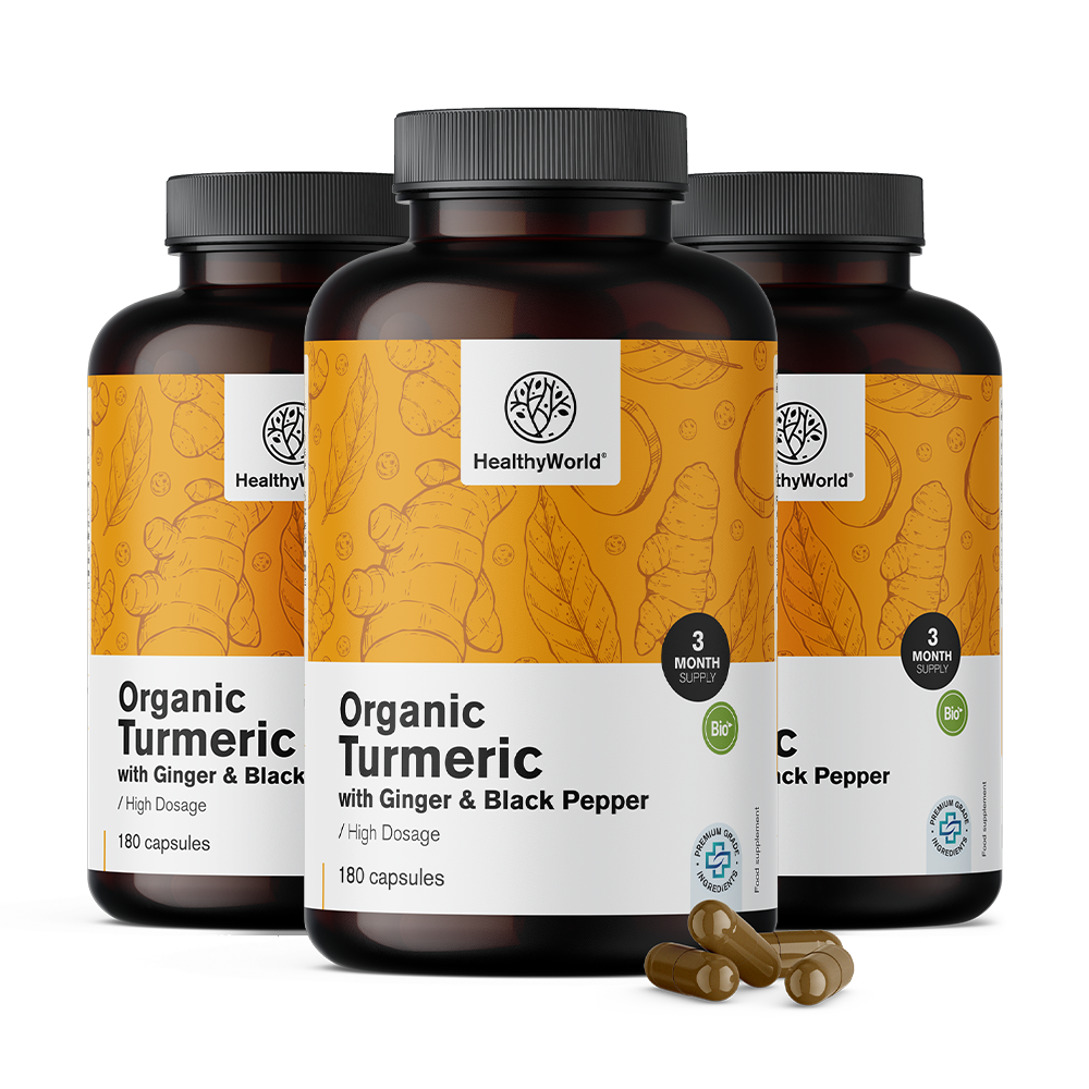 3x BIO Curcuma 1440 mg – avec gingembre et poivre noir BIO Kurkuma 1440 mg – z ingverjem in črnim poprom