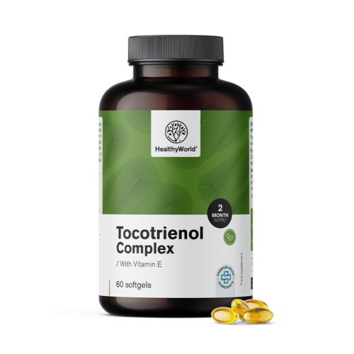 Complexe de tocotriénols avec vitamine E, 60 gélules molles