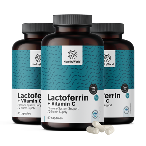 3x Lactoferrine 200 mg, ensemble 180 gélules