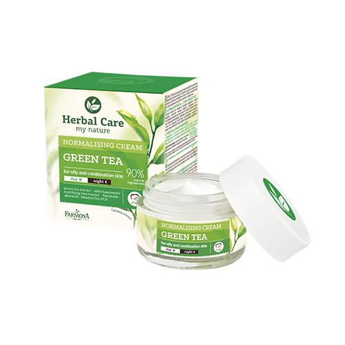 Crème pour le visage pour peau grasse et mixte au thé vert.