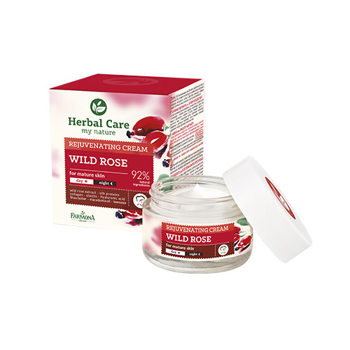 Crème anti-âge pour le visage à l'églantier.