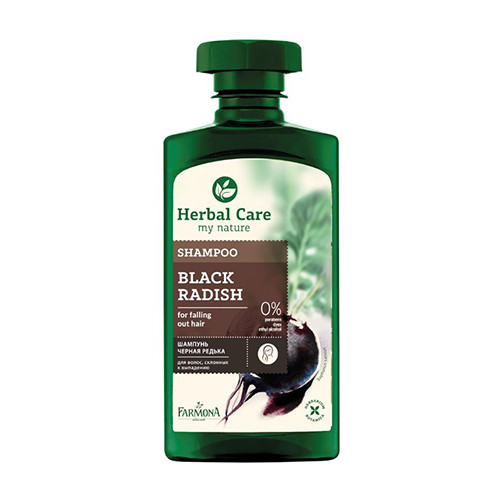 Shampoo for weak hair with black radish.