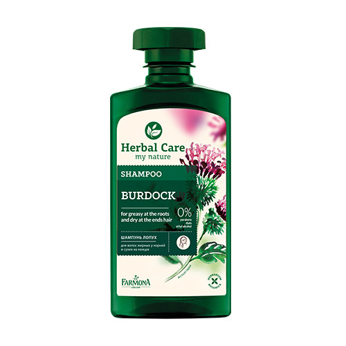 Shampoo for oily hair with burdock.
