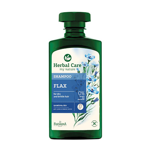 Shampoo for dry and damaged hair with flaxseed.
