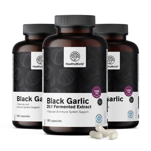 3x Ail noir 1500 mg, ensemble 540 gélules