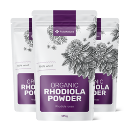 3x Racine de Rhodiola BIO en poudre, ensemble 375 g