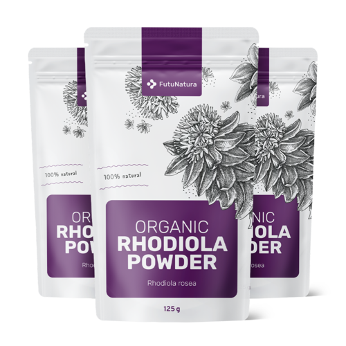 3x Racine de Rhodiola BIO en poudre, ensemble 375 g
