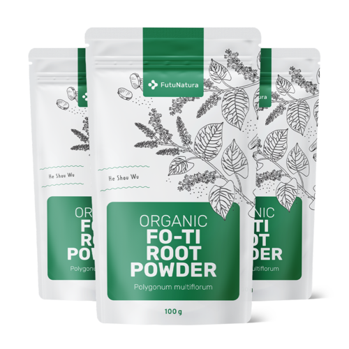 3x Fo-Ti BIO (He Shou Wu) – en poudre, ensemble 300 g