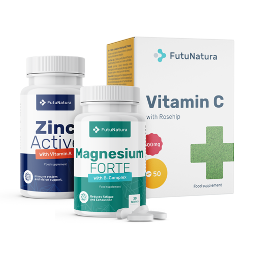 Système immunitaire : Vitamine C + Zinc + Magnésium, kit