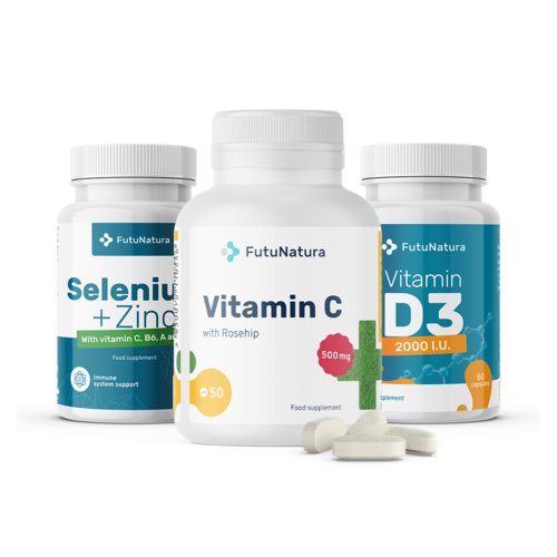 Kit immun : vitamine C + D3 + sélénium + zinc, kit