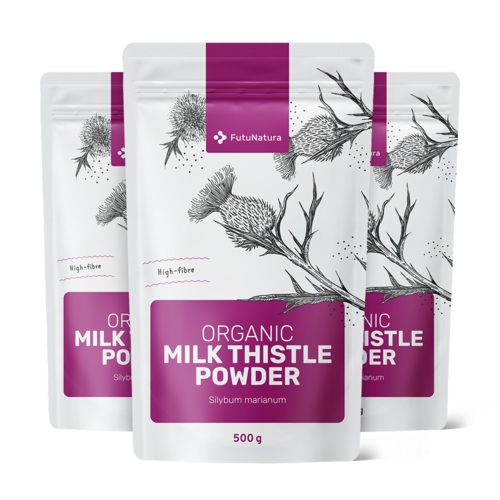 3x Chardon-Marie BIO en poudre, ensemble 1500 g