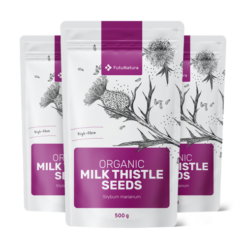3x Chardon-Marie BIO – graines, ensemble 1500 g