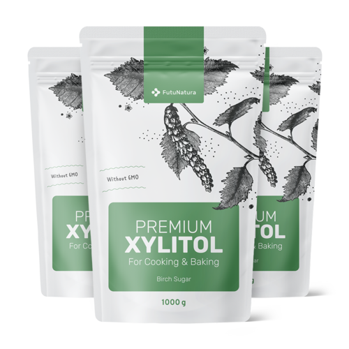 3x Xylitol – sucre de bouleau, ensemble 3000 g