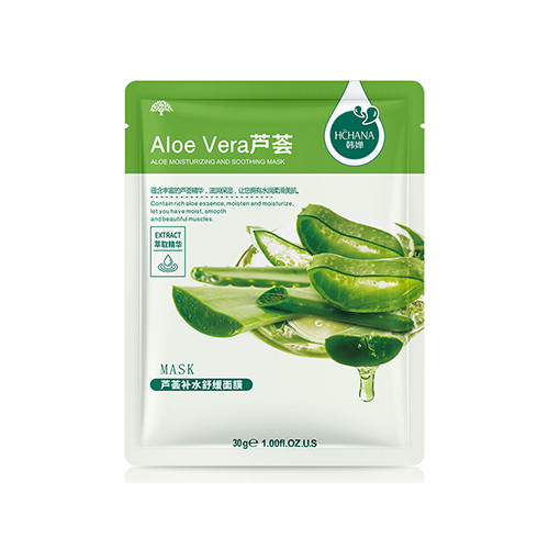 Masque pour le visage à l'aloe vera.