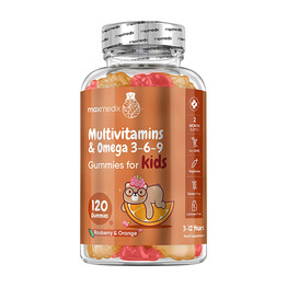 Multivitamines et oméga 3-6-9 pour enfants, 120 oursons gélifiés