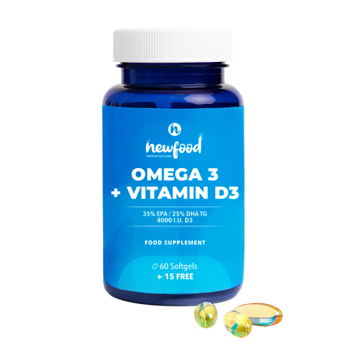 Oméga 3 + vitamine D3, 60 gélules