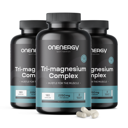 3x Complexe de trimagnésium 2250 mg, ensemble 540 gélules