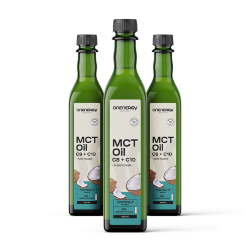 3x MCT C8:C10 Huile de noix de coco Premium, ensemble 1500 ml