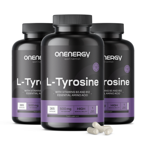 3x L-Tyrosine 500 mg, ensemble 1095 gélules