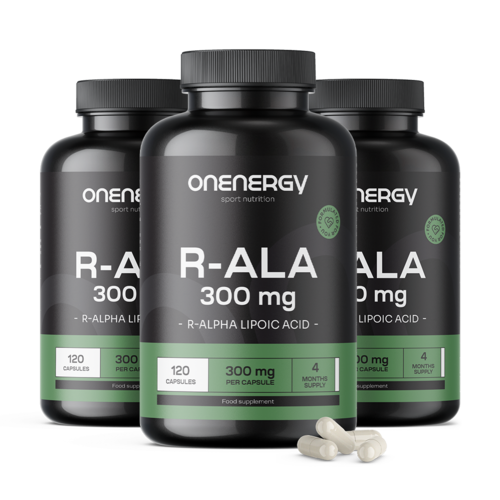 3x R-ALA – Acide R-alpha lipoïque 300 mg, ensemble 360 gélules