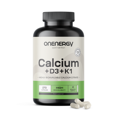 Calcium + Vitamines D3 et K1, 270 gélules