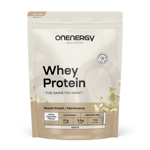 Whey protéines de lactosérum - chocolat blanc, 1000 g