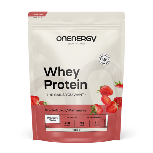 Whey protéines de lactosérum - fraise, 1000 g