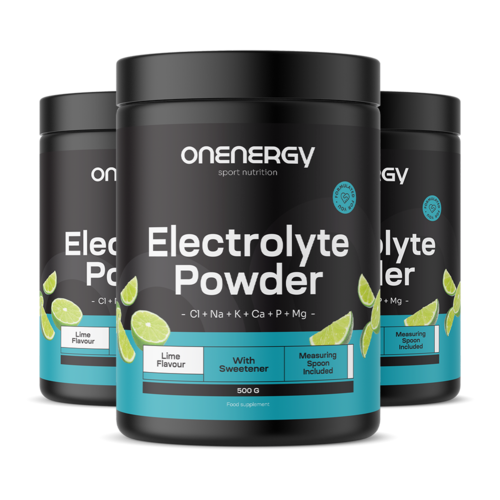3x Électrolytes en poudre – citron vert, ensemble 1500 g
