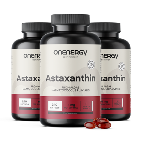 3x Astaxanthine 4 mg, ensemble 720 gélules molles