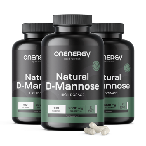 3x D-mannose naturel 2000 mg, ensemble 540 gélules