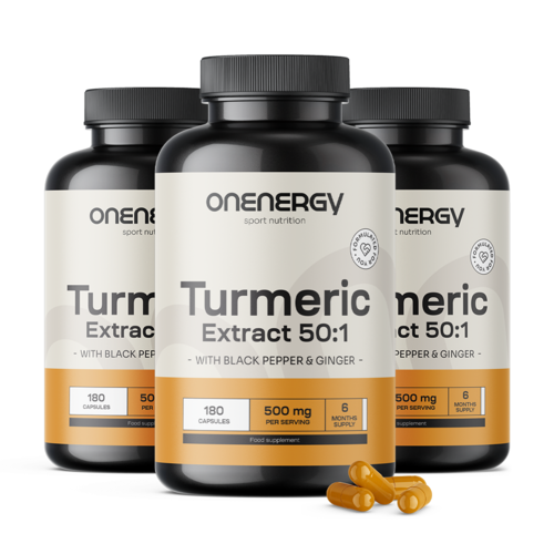 3x Curcuma 500 mg – extrait, ensemble 540 gélules