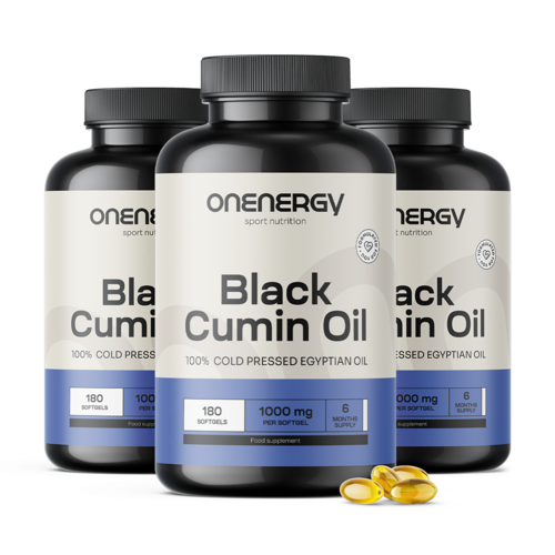 3x Huile de cumin noir 1000 mg, ensemble 540 gélules molles