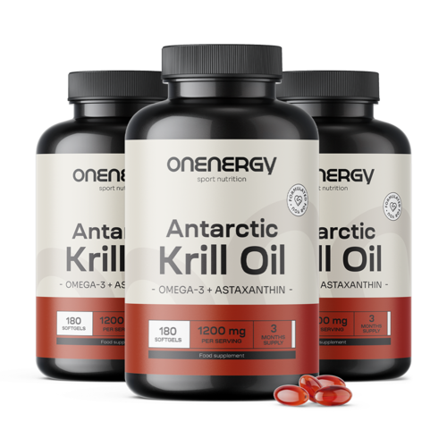 3x Huile de krill 1200 mg, ensemble 540 gélules molles