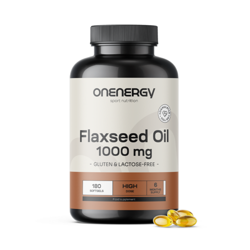 Huile de graines de lin 1000 mg, 180 gélules molles