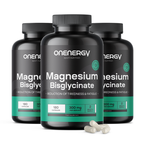 3x Bisglycinate de magnésium 300 mg, ensemble 540 gélules