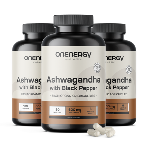 3x Ashwaganda au poivre noir, ensemble 540 gélules