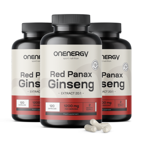 3x Red Panax Ginseng - Extrait de ginseng rouge 1200 mg, ensemble 360 gélules