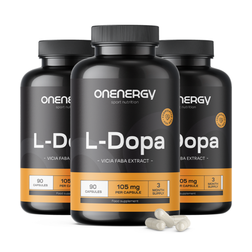 3x L-dopa 105 mg - extrait de fève, ensemble 270 gélules