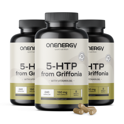 3x 5-HTP 150 mg - Griffonia Simplicifolia, ensemble 720 gélules