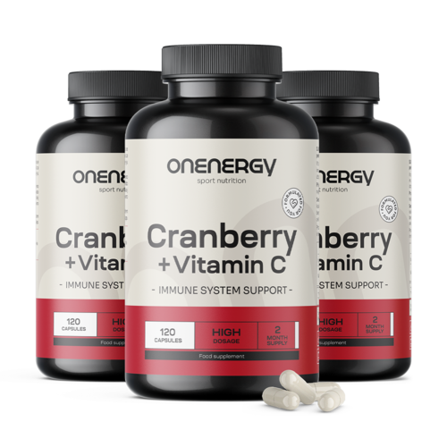 3x Extrait de canneberge avec vitamine C, ensemble 360 gélules