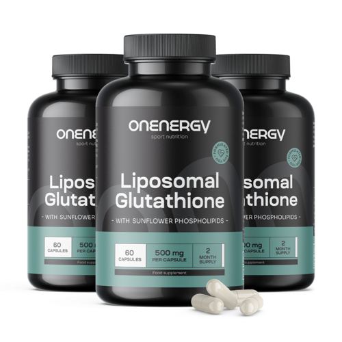 3x Glutathion liposomal 500 mg, ensemble 180 gélules