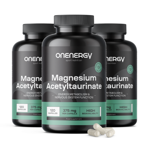 3x Acétyl taurinate Magnésium, ensemble 360 gélules