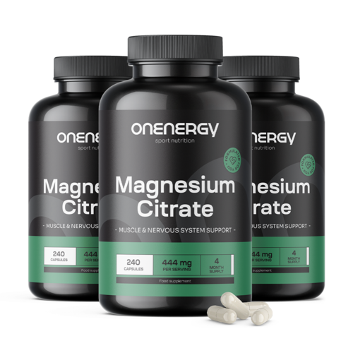 3x Citrate de magnésium 444 mg, ensemble 720 gélules