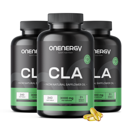 3x CLA 3000 mg – acide linoléique conjugué, ensemble 720 gélules molles